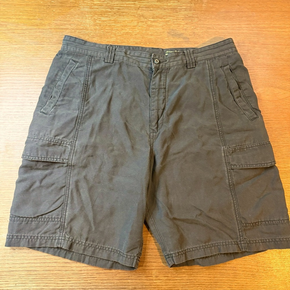 Tommy Bahama Relax Mens Cargo Shorts 36" Inseam 9” Dark Brown Safari Resortwear